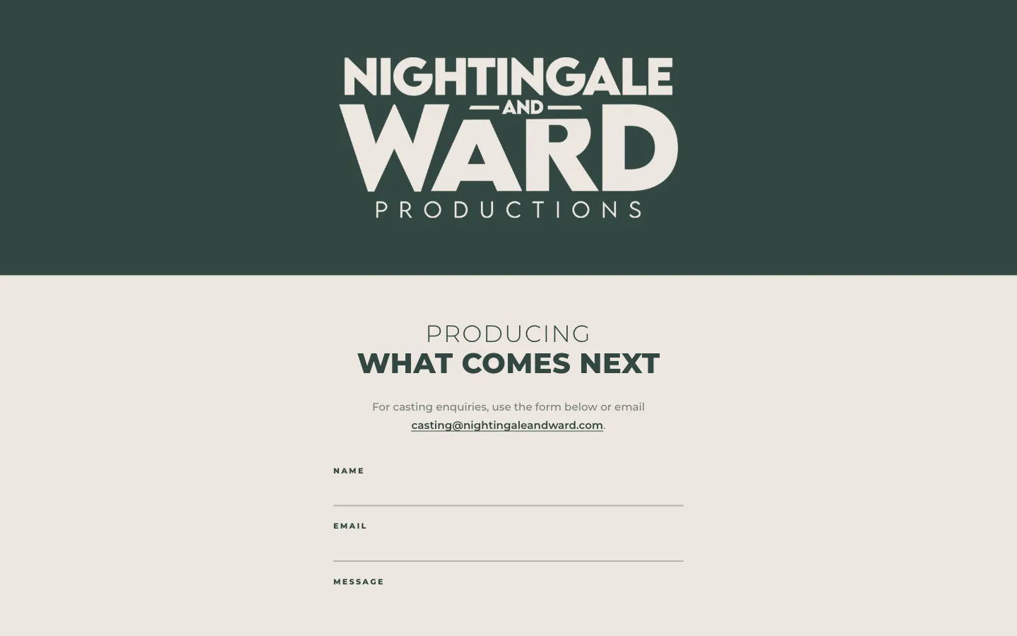 Nightingale and Ward website